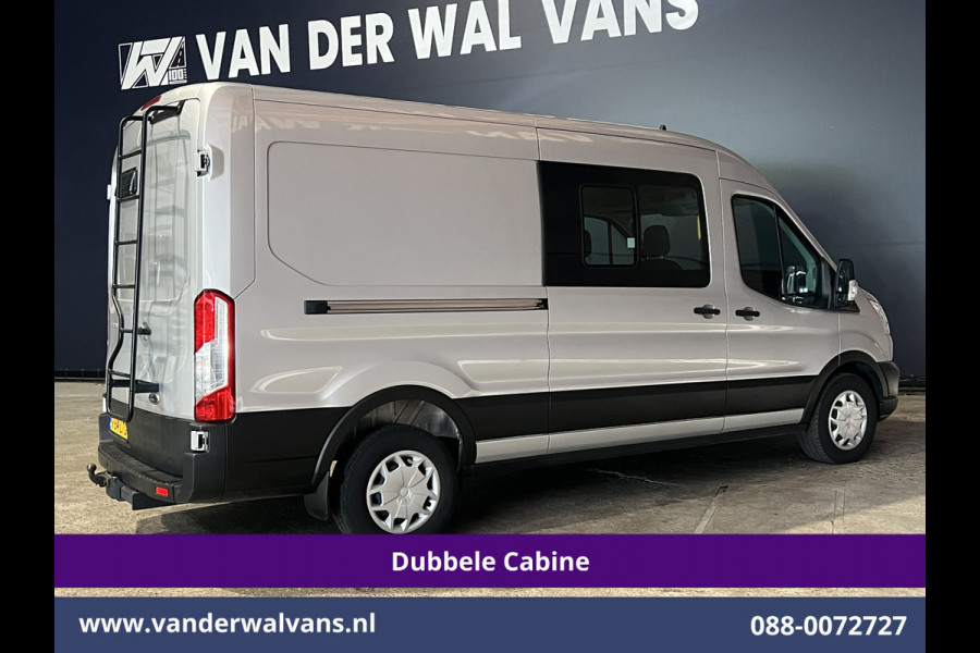 Ford Transit 2.0 TDCI 131pk L3H2 Dubbele Cabine Euro6 Airco | 6-Zits | LED | 2500kg Trekhaak | Cruisecontrol Verwarmde voorruit, Parkeersensoren