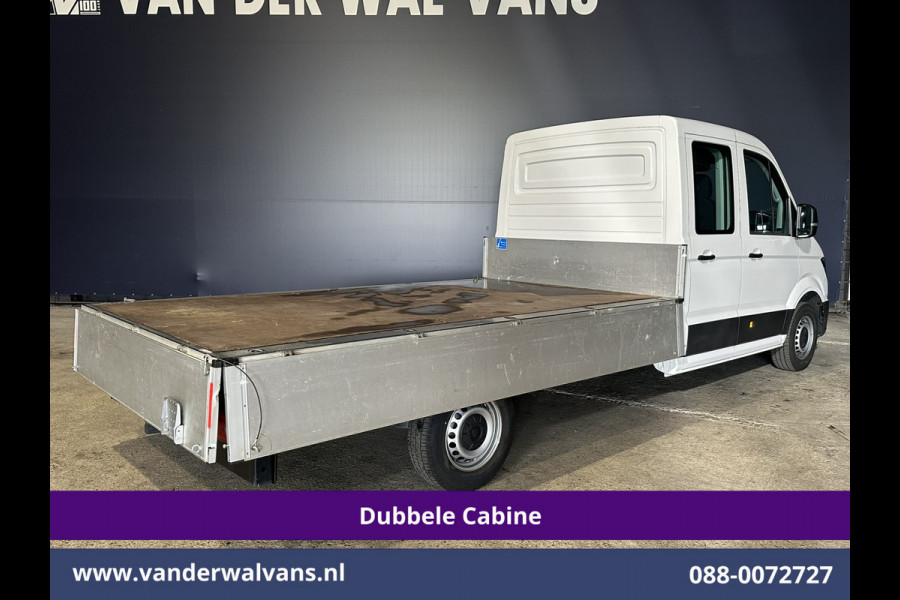 Volkswagen Crafter 2.0 TDI 140 pk Pick up Open laadbak Dubbele Cabine Euro6 Airco | 7-Zits | Navigatie | 2800kg Trekhaak Apple Carplay, Android Auto, Cruisecontrol, Chauffeursstoel
