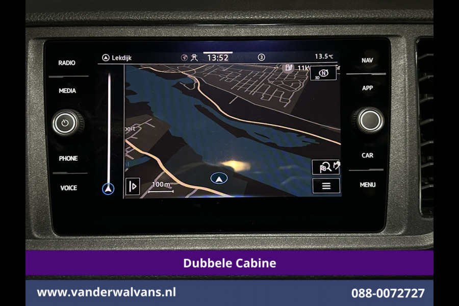 Volkswagen Crafter 2.0 TDI 140 pk Pick up Open laadbak Dubbele Cabine Euro6 Airco | 7-Zits | Navigatie | 2800kg Trekhaak Apple Carplay, Android Auto, Cruisecontrol, Chauffeursstoel