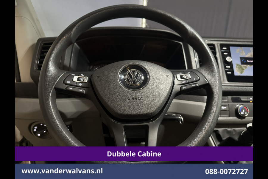 Volkswagen Crafter 2.0 TDI 140 pk Pick up Open laadbak Dubbele Cabine Euro6 Airco | 7-Zits | Navigatie | 2800kg Trekhaak Apple Carplay, Android Auto, Cruisecontrol, Chauffeursstoel