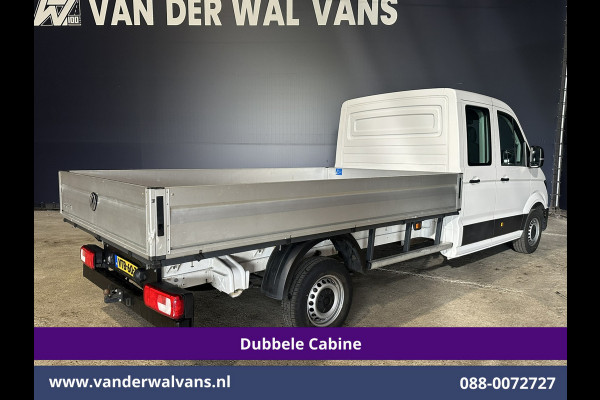 Volkswagen Crafter 2.0 TDI 140 pk Pick up Open laadbak Dubbele Cabine Euro6 Airco | 7-Zits | Navigatie | 2800kg Trekhaak Apple Carplay, Android Auto, Cruisecontrol, Chauffeursstoel