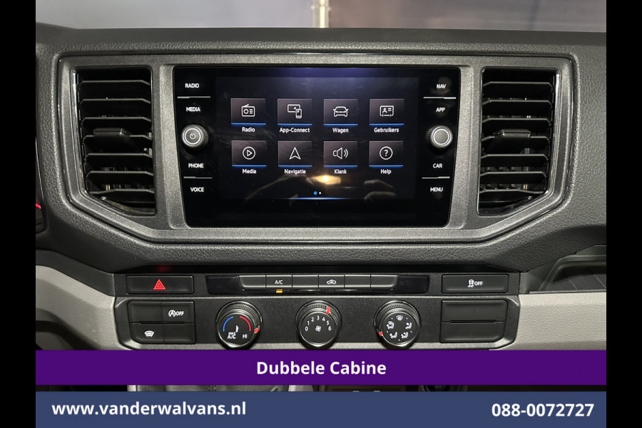 Volkswagen Crafter 2.0 TDI 140 pk Pick up Open laadbak Dubbele Cabine Euro6 Airco | 7-Zits | Navigatie | 2800kg Trekhaak Apple Carplay, Android Auto, Cruisecontrol, Chauffeursstoel