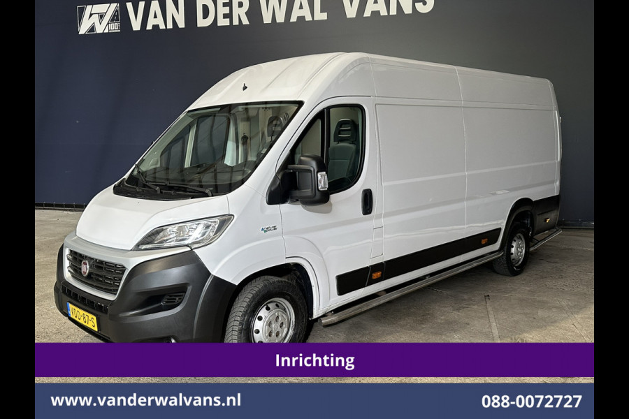 Fiat Ducato 3.0 NP 136 pk L4H2 Post NL inrichting Euro6 Airco | Camera | Navigatie | Sidebars | 270 Graden achterdeuren Schappen, Doorloopdeur