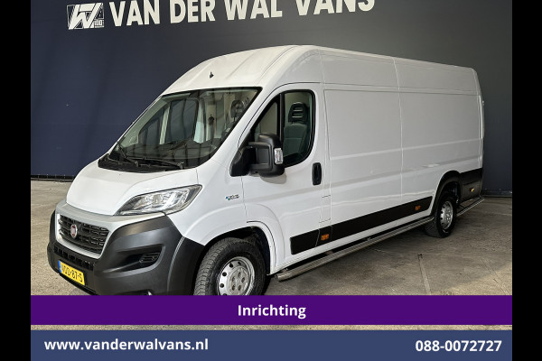 Fiat Ducato 3.0 NP 136 pk L4H2 Post NL inrichting Euro6 Airco | Camera | Navigatie | Sidebars | 270 Graden achterdeuren Schappen, Doorloopdeur