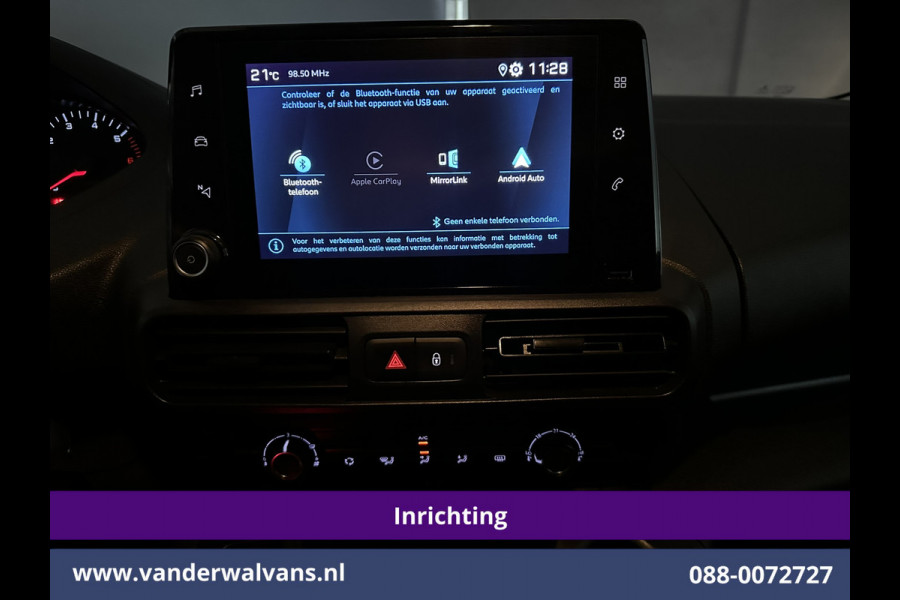 Peugeot Partner 1.5 BlueHDI 102pk L1H1 Inrichting Euro6 Airco | Apple Carplay | Android Auto | Cruisecontrol, Parkeersensoren Achterklep
