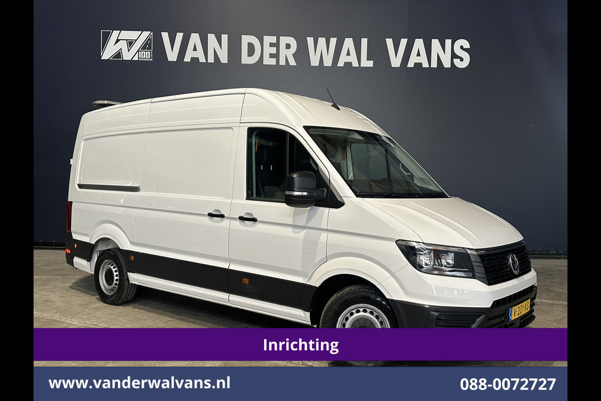Volkswagen Crafter 2.0 TDI 177pk 3500kg Trekhaak Achterwiel aandrijving L3H3 L2H2 Inrichting Euro6 Airco | Camera | Navigatie | Apple Carplay Android Auto, Cruiscontrol, Chauffeursstoel, Verwarmde Voorruit, Parkeersensoren