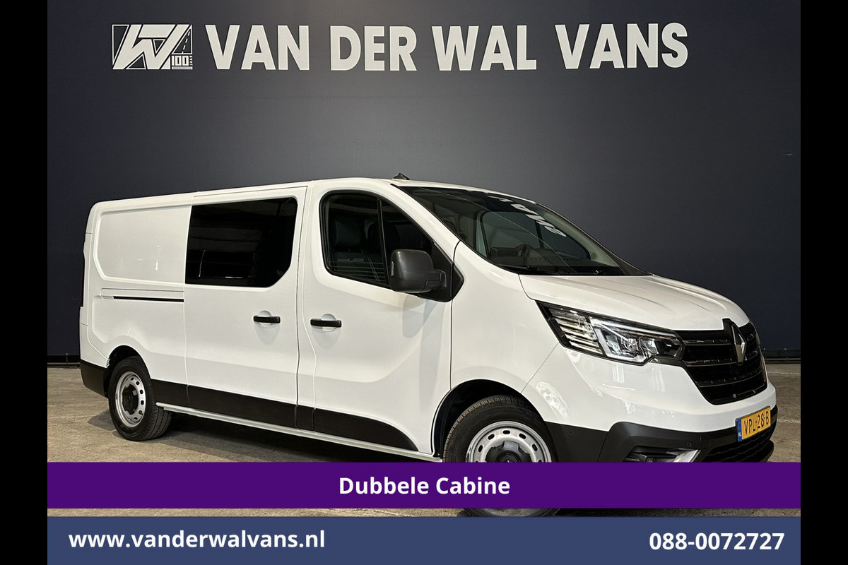 Renault Trafic 2.0 dCi L2H1 Dubbele cabine Euro6 Airco | 6-Zits | Navigatie | Trekhaak | LED Facelift | Camera Cruisecontrol, Parkeersensoren