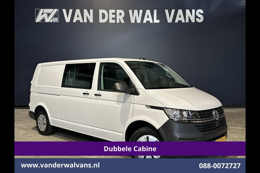 Volkswagen Transporter 2.0 TDI L2H1 Dubbele Cabine Euro6 Airco | 5-Zits | Navigatie | 2200kg Trekhaak | Apple Carplay Android Auto, Cruisecontrol, Parkeersensoren
