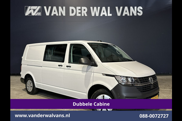 Volkswagen Transporter 2.0 TDI L2H1 Dubbele Cabine Euro6 Airco | 5-Zits | Navigatie | 2200kg Trekhaak | Apple Carplay Android Auto, Cruisecontrol, Parkeersensoren