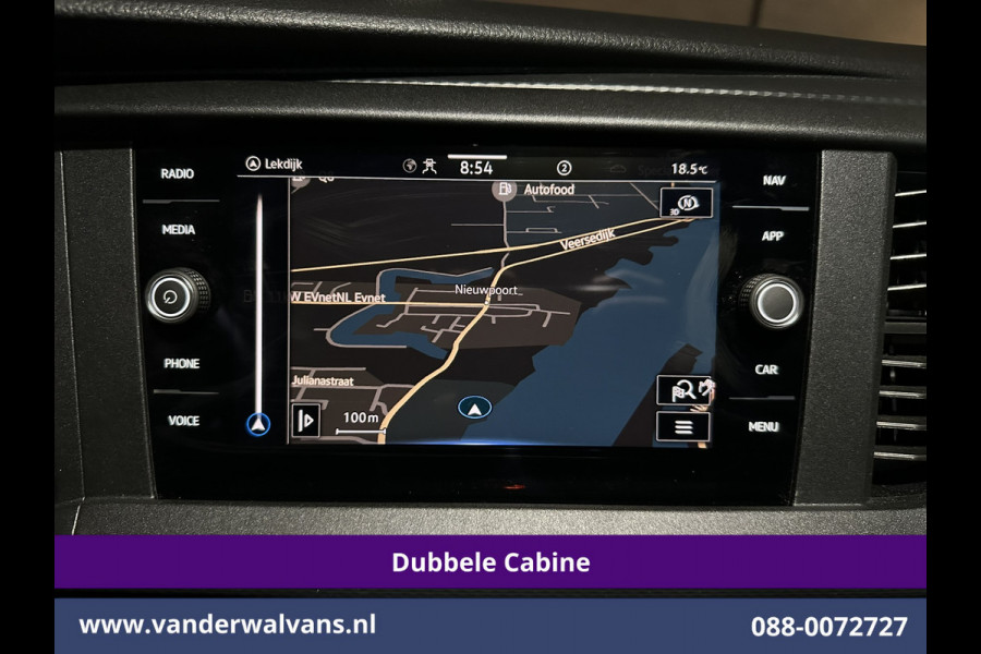 Volkswagen Transporter 2.0 TDI L2H1 Dubbele Cabine Euro6 Airco | 5-Zits | Navigatie | 2200kg Trekhaak | Apple Carplay Android Auto, Cruisecontrol, Parkeersensoren