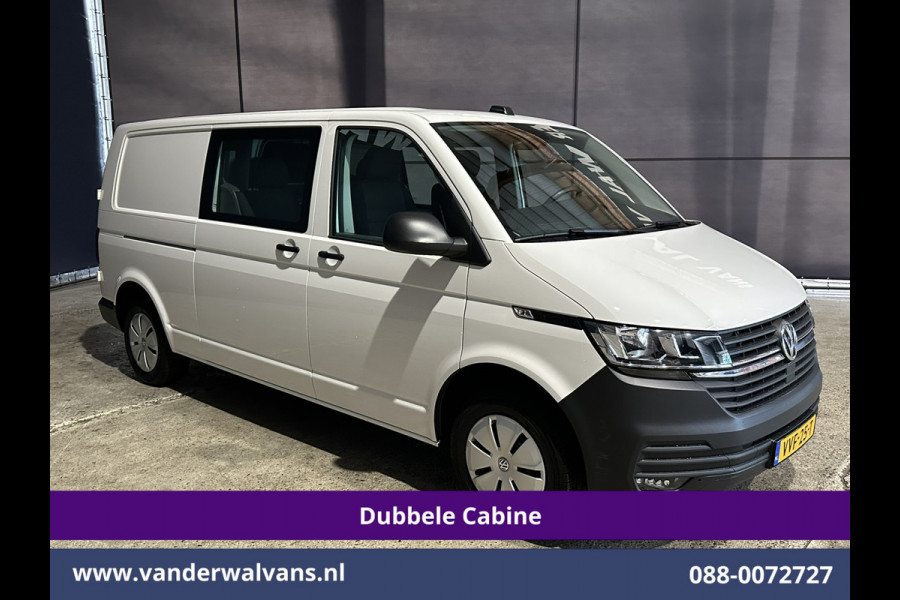 Volkswagen Transporter 2.0 TDI L2H1 Dubbele Cabine Euro6 Airco | 5-Zits | Navigatie | 2200kg Trekhaak | Apple Carplay Android Auto, Cruisecontrol, Parkeersensoren