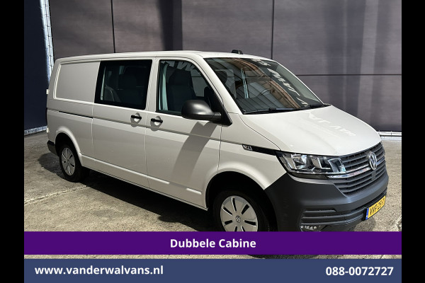 Volkswagen Transporter 2.0 TDI L2H1 Dubbele Cabine Euro6 Airco | 5-Zits | Navigatie | 2200kg Trekhaak | Apple Carplay Android Auto, Cruisecontrol, Parkeersensoren