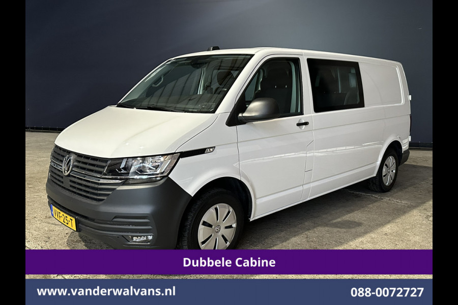 Volkswagen Transporter 2.0 TDI L2H1 Dubbele Cabine Euro6 Airco | 5-Zits | Navigatie | 2200kg Trekhaak | Apple Carplay Android Auto, Cruisecontrol, Parkeersensoren