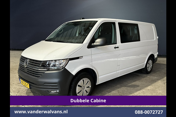 Volkswagen Transporter 2.0 TDI L2H1 Dubbele Cabine Euro6 Airco | 5-Zits | Navigatie | 2200kg Trekhaak | Apple Carplay Android Auto, Cruisecontrol, Parkeersensoren