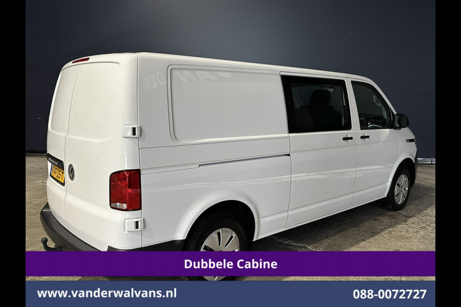 Volkswagen Transporter 2.0 TDI L2H1 Dubbele Cabine Euro6 Airco | 5-Zits | Navigatie | 2200kg Trekhaak | Apple Carplay Android Auto, Cruisecontrol, Parkeersensoren