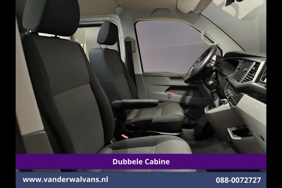 Volkswagen Transporter 2.0 TDI L2H1 Dubbele Cabine Euro6 Airco | 5-Zits | Navigatie | 2200kg Trekhaak | Apple Carplay Android Auto, Cruisecontrol, Parkeersensoren