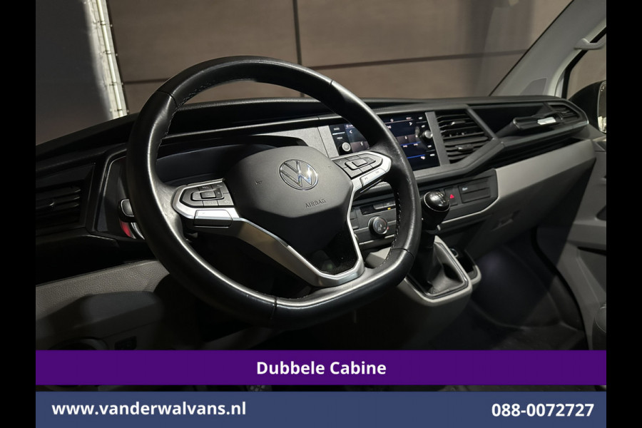 Volkswagen Transporter 2.0 TDI L2H1 Dubbele Cabine Euro6 Airco | 5-Zits | Navigatie | 2200kg Trekhaak | Apple Carplay Android Auto, Cruisecontrol, Parkeersensoren