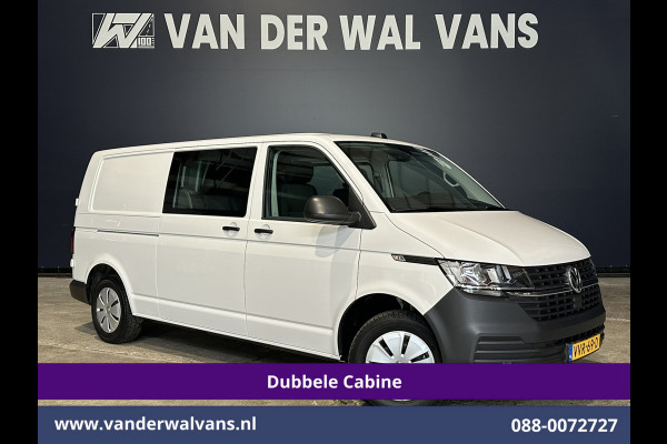 Volkswagen Transporter 2.0 TDI L2H1 Dubbele Cabine Euro6 Airco | 5-Zits | Navigatie | Trekhaak | Apple Carplay Android Auto, Cruisecontrol, Parkeersensoren