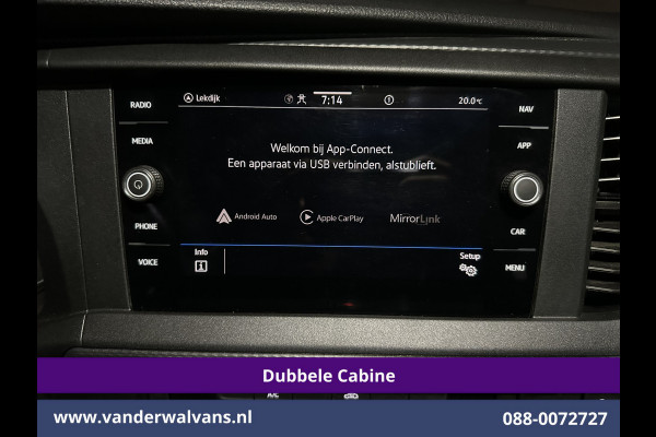 Volkswagen Transporter 2.0 TDI L2H1 Dubbele Cabine Euro6 Airco | 5-Zits | Navigatie | Trekhaak | Apple Carplay Android Auto, Cruisecontrol, Parkeersensoren