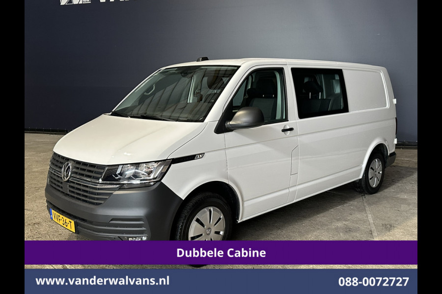 Volkswagen Transporter 2.0 TDI L2H1 Dubbele Cabine Euro6 Airco | 5-Zits | Navigatie | Trekhaak | Apple Carplay Android Auto, Cruisecontrol, Parkeersensoren