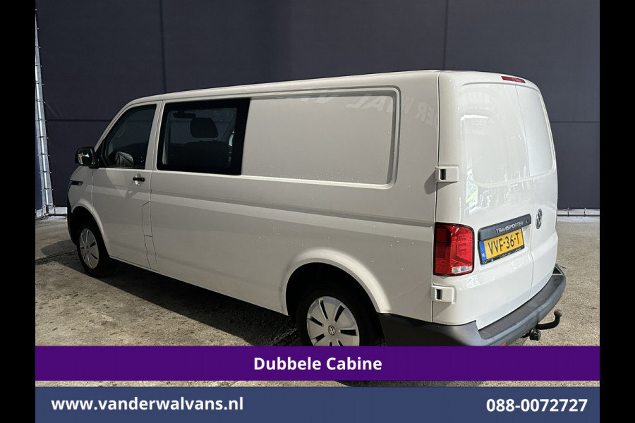 Volkswagen Transporter 2.0 TDI L2H1 Dubbele Cabine Euro6 Airco | 5-Zits | Navigatie | Trekhaak | Apple Carplay Android Auto, Cruisecontrol, Parkeersensoren