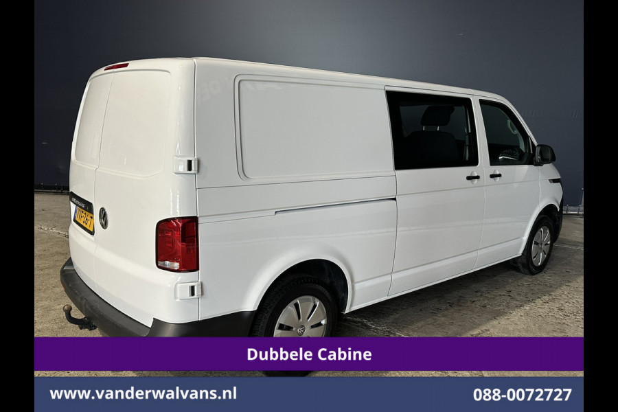 Volkswagen Transporter 2.0 TDI L2H1 Dubbele Cabine Euro6 Airco | 5-Zits | Navigatie | Trekhaak | Apple Carplay Android Auto, Cruisecontrol, Parkeersensoren