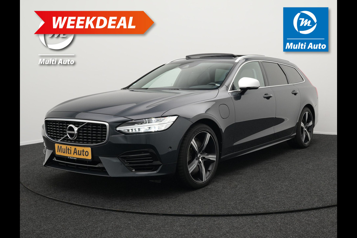 Volvo V90 T8 AWD R-Design Plug In Hybrid 394pk PHEV | Panodak | Adaptive Cruise | Harman Kardon | Alcantara Sportstoelen | Parkassist | Apple Carplay | 19"L.M | Pilot Assist |