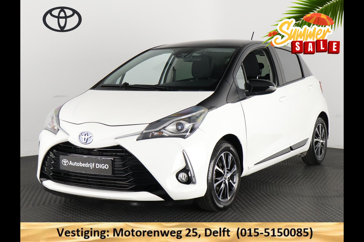 Toyota Yaris 1.5 HYBRID DESIGN SPORT BI-TONE AUTOMAAT CLOUD NAVIGATIE. BIJNA 2020.CAMERA. GARANTIE TOT 2030