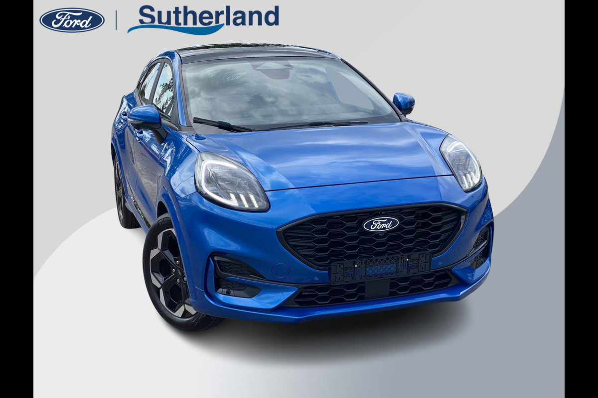 Ford Puma 1.0 EcoBoost Hybrid ST-Line X 155pk Automaat | Panoramadak | Afneembare trekhaak | Winter Pack | Adaptive cruise control | 360 graden camera | Bang&Olufsen | Elektrsiche achterklep | Matrix LED