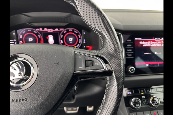 Škoda Kodiaq 1.5 TSI Sportline Business Aut. *PANO | LEATHER-ALCANTARA | FULL-LED | MEMORY-PACK | CANTON-SOUND | CAMERA | KEYLESS | DIGI-COCKPIT | SPORTSEATS | DAB+ | AMBIENT-LIGHT | CARBON | TOWBAR | 20''ALU*