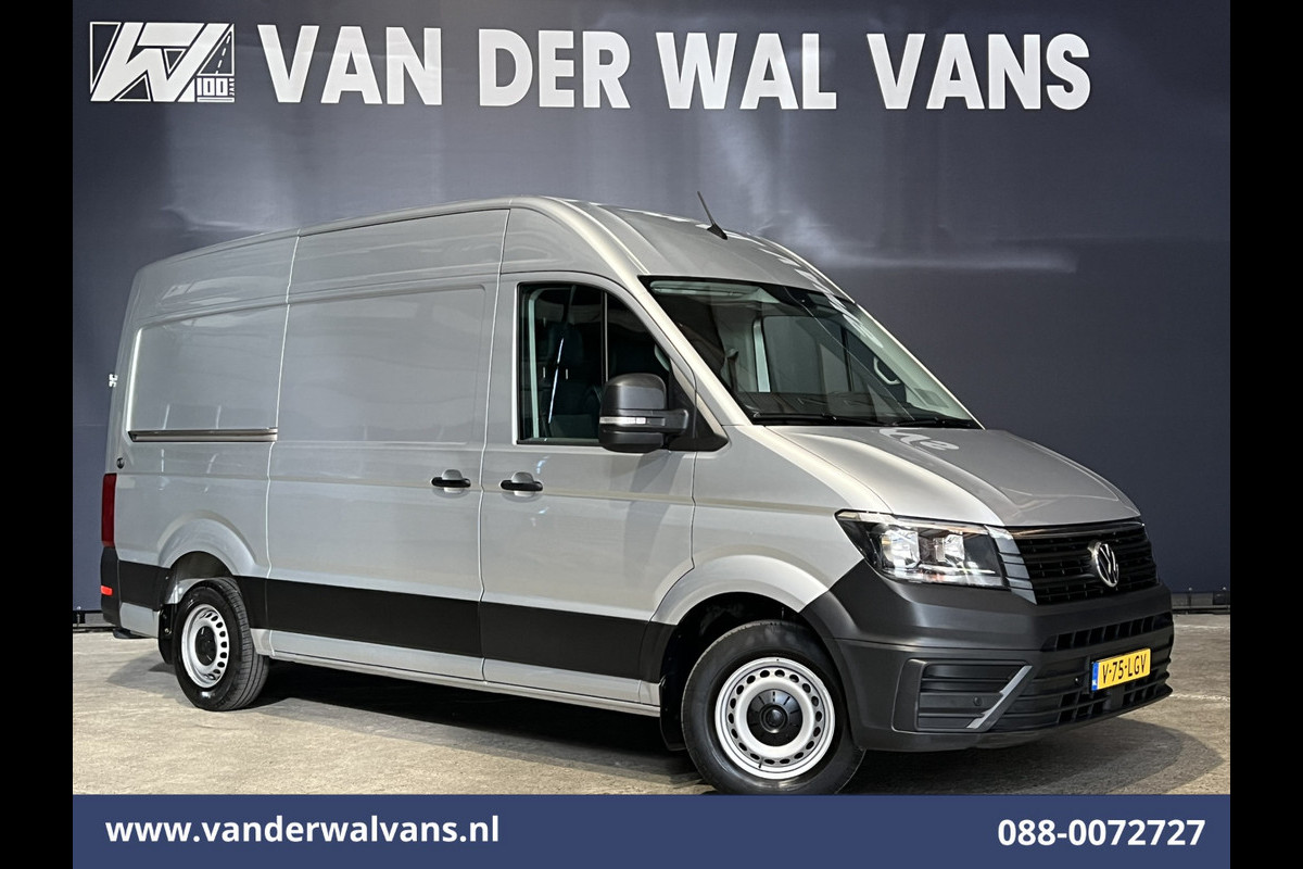 Volkswagen Crafter 2.0 TDI 141pk L3H3 L2H2 Euro6 Airco | Camera | Apple Carplay | Cruisecontrol Android Auto, Chauffeursstoel, Parkeersensoren, Bijrijdersbank, 3000kg trekvermogen, zilver