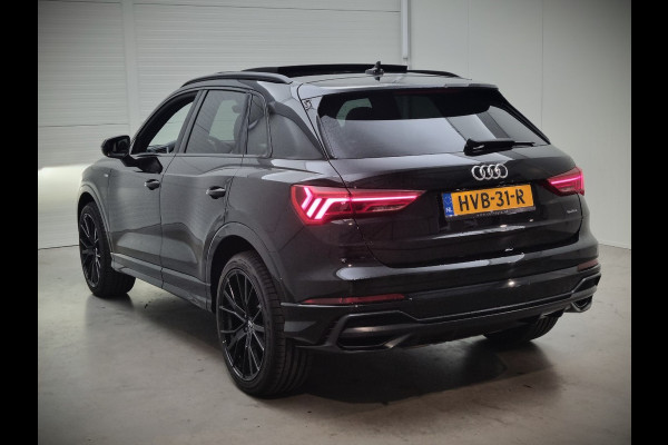Audi Q3 40 TFSI quattro S Line Pro Line S | 190 PK | Panoramadak | Matrix Led | Stoelverwarming | Leer | Dode Hoek | Automaat | BTW | Black Edition | Cruise Control | Virtual | Navigatie | Dealer Onderhouden |