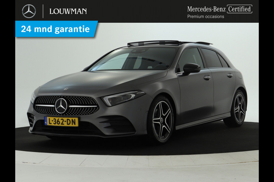 Mercedes-Benz A-Klasse 180 Business Solution AMG | AMG Line | Night Pakket | Panorama Schuif-Kanteldak | Sfeerverlichting | Inclusief 24 maanden MB Certified garantie voor Europa.