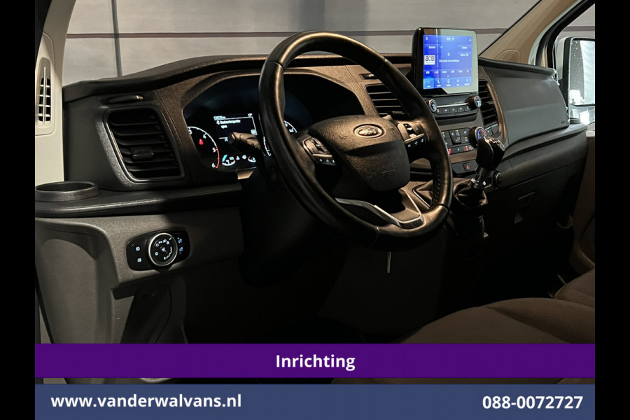 Ford Transit Custom 2.0 TDCI L2H1 Inrichting Euro6 Airco | Navigatie | Camera | LED | Cruisecontrol | Android Auto Parkeersensoren, Verwarmde voorruit, Stoelverwarming, Bijrijdersbank, 2800kg trekvermogen