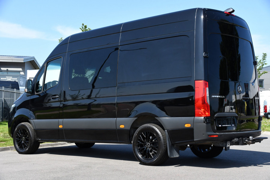 Mercedes-Benz Sprinter 316 2.2 CDI L2H2 DC Black Edition Camera, Cruise, Carplay, LED, Leder, NAVI, 164pk, Automaat, Sensoren,  Trekhaak, Uniek! Dubbel Cabine