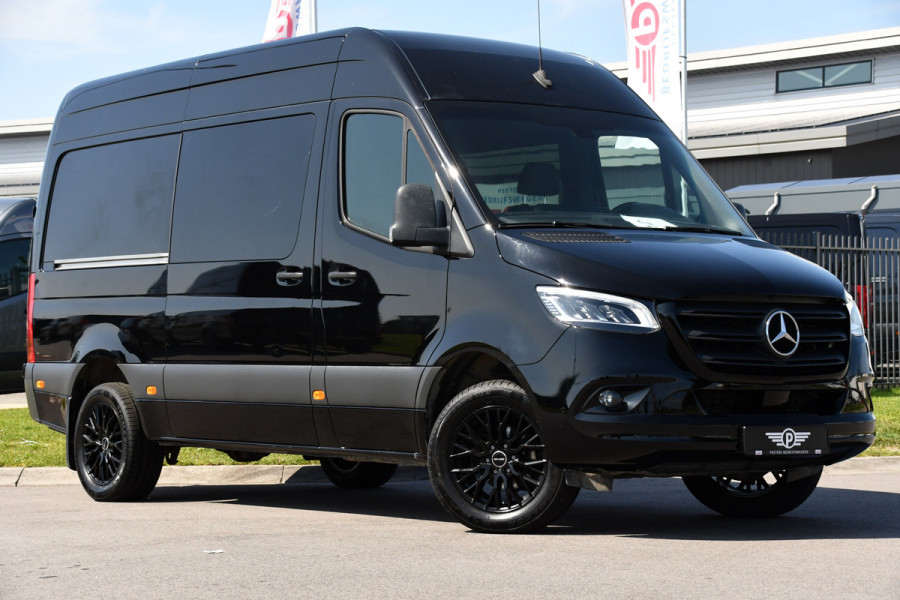 Mercedes-Benz Sprinter 316 2.2 CDI L2H2 DC Black Edition Camera, Cruise, Carplay, LED, Leder, NAVI, 164pk, Automaat, Sensoren,  Trekhaak, Uniek! Dubbel Cabine