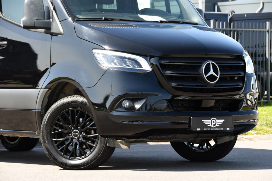 Mercedes-Benz Sprinter 316 2.2 CDI L2H2 DC Black Edition Camera, Cruise, Carplay, LED, Leder, NAVI, 164pk, Automaat, Sensoren,  Trekhaak, Uniek! Dubbel Cabine