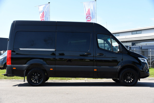 Mercedes-Benz Sprinter 316 2.2 CDI L2H2 DC Black Edition Camera, Cruise, Carplay, LED, Leder, NAVI, 164pk, Automaat, Sensoren,  Trekhaak, Uniek! Dubbel Cabine