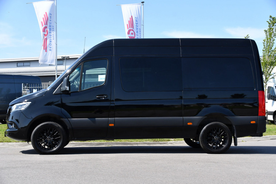 Mercedes-Benz Sprinter 316 2.2 CDI L2H2 DC Black Edition Camera, Cruise, Carplay, LED, Leder, NAVI, 164pk, Automaat, Sensoren,  Trekhaak, Uniek! Dubbel Cabine