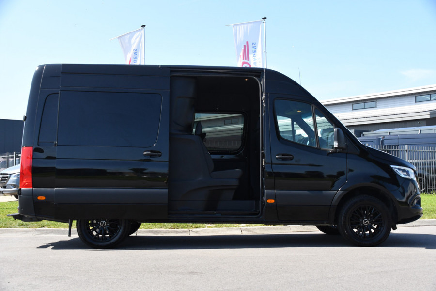 Mercedes-Benz Sprinter 316 2.2 CDI L2H2 DC Black Edition Camera, Cruise, Carplay, LED, Leder, NAVI, 164pk, Automaat, Sensoren,  Trekhaak, Uniek! Dubbel Cabine