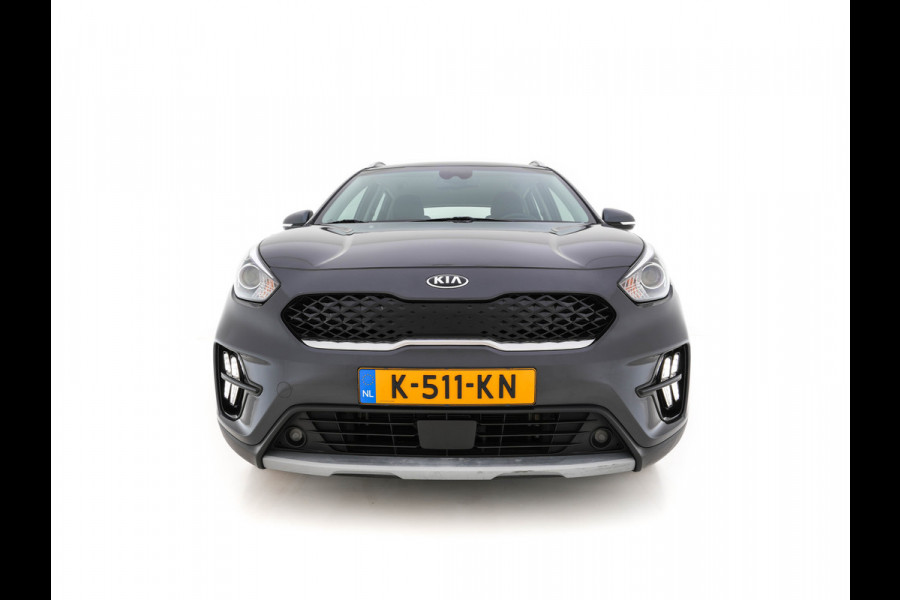 Kia Niro 1.6 GDi Hybrid DynamicLine (INCL-BTW) Aut. *ADAPTIVE-CRUISE | LEATHER-FABRIC | NAVI-FULLMAP | HEATED-COMFORTSEATS | CAMERA | DAB+ | KEYLESS | ECC | DIGI-COCKPIT | SHIFT-PADDLES | LANE-ASSIST | PDC | TOWBAR | 16''ALU*
