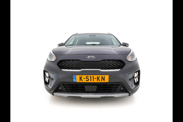 Kia Niro 1.6 GDi Hybrid DynamicLine (INCL-BTW) Aut. *ADAPTIVE-CRUISE | LEATHER-FABRIC | NAVI-FULLMAP | HEATED-COMFORTSEATS | CAMERA | DAB+ | KEYLESS | ECC | DIGI-COCKPIT | SHIFT-PADDLES | LANE-ASSIST | PDC | TOWBAR | 16''ALU*