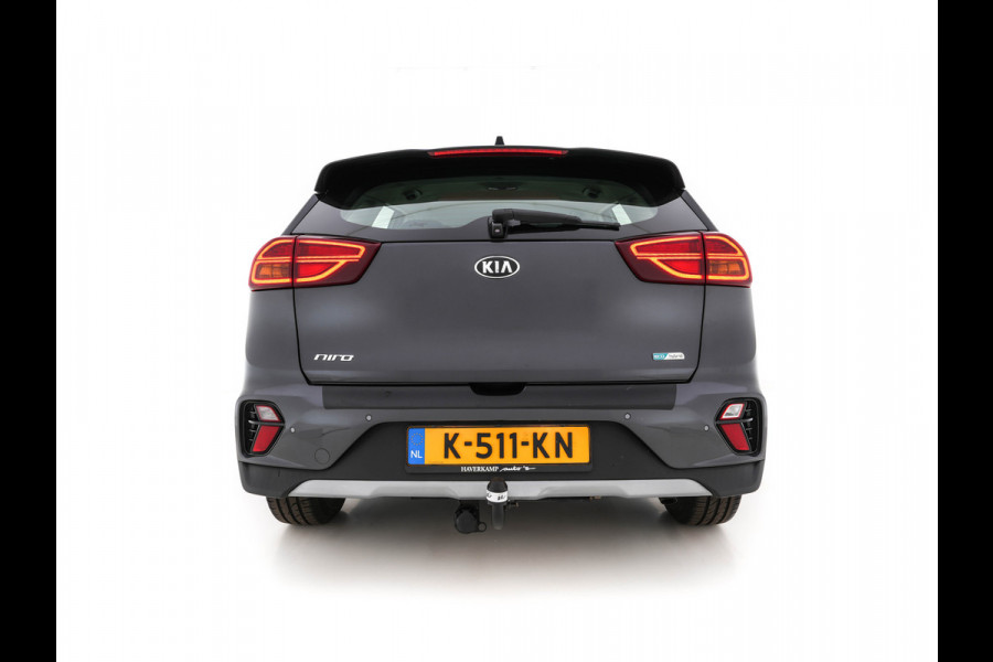 Kia Niro 1.6 GDi Hybrid DynamicLine (INCL-BTW) Aut. *ADAPTIVE-CRUISE | LEATHER-FABRIC | NAVI-FULLMAP | HEATED-COMFORTSEATS | CAMERA | DAB+ | KEYLESS | ECC | DIGI-COCKPIT | SHIFT-PADDLES | LANE-ASSIST | PDC | TOWBAR | 16''ALU*