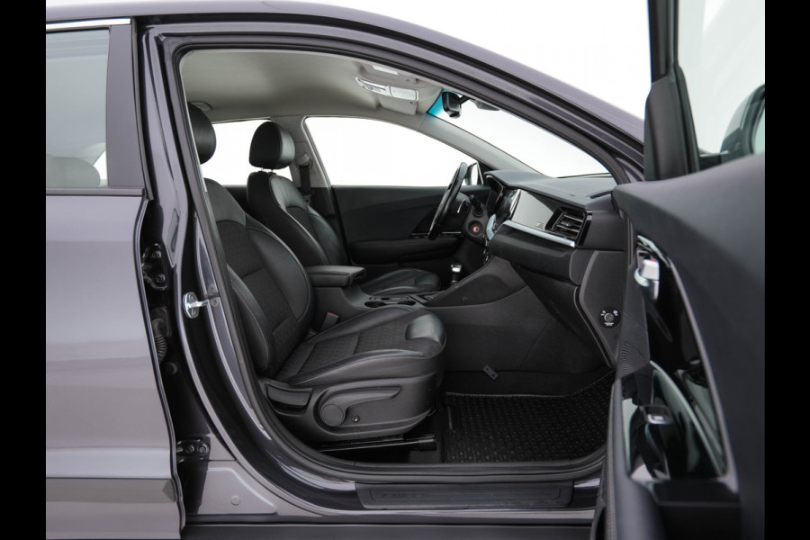 Kia Niro 1.6 GDi Hybrid DynamicLine (INCL-BTW) Aut. *ADAPTIVE-CRUISE | LEATHER-FABRIC | NAVI-FULLMAP | HEATED-COMFORTSEATS | CAMERA | DAB+ | KEYLESS | ECC | DIGI-COCKPIT | SHIFT-PADDLES | LANE-ASSIST | PDC | TOWBAR | 16''ALU*