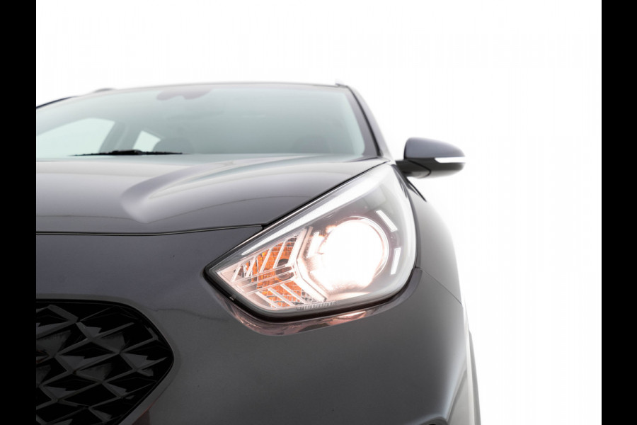 Kia Niro 1.6 GDi Hybrid DynamicLine (INCL-BTW) Aut. *ADAPTIVE-CRUISE | LEATHER-FABRIC | NAVI-FULLMAP | HEATED-COMFORTSEATS | CAMERA | DAB+ | KEYLESS | ECC | DIGI-COCKPIT | SHIFT-PADDLES | LANE-ASSIST | PDC | TOWBAR | 16''ALU*