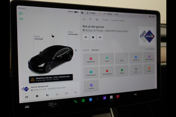 Tesla Model 3 RWD SR+ 60kWh 325PK TREKHAAK FSD 3-Computer 18" AutoPilot Leder PanoDak Adaptive-Cruise Lmv Camera's Elektr.-Stuur+Stoelen+Spieg Navi LED Comfortstoelen ACC DAB Voorverwarmen interieur via App Keyless via Telefoonsleutel One-Pedal-Drive 1.000KG Trekgewicht! Origineel Nederlandse auto tot 11kw laden thuis! 1.584kg licht! Accu Garantie tot 29-06-2028/160.000km