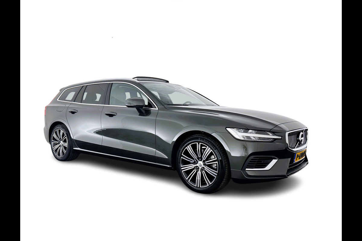 Volvo V60 2.0 T6 Plug-in hybrid AWD Plus Bright (INCL-BTW) *PANO | LUXURY-LEATHER | FULL-LED | DIGI-COCKPIT | NAVI-FULLMAP | HEATED/COOLED-SPORTSEATS | KEYLESS | MEMORY-PACK | ECC | PRIVACY-GLASS | PDC | BLIS | LANE-ASSIST | DAB | CRUISE |
