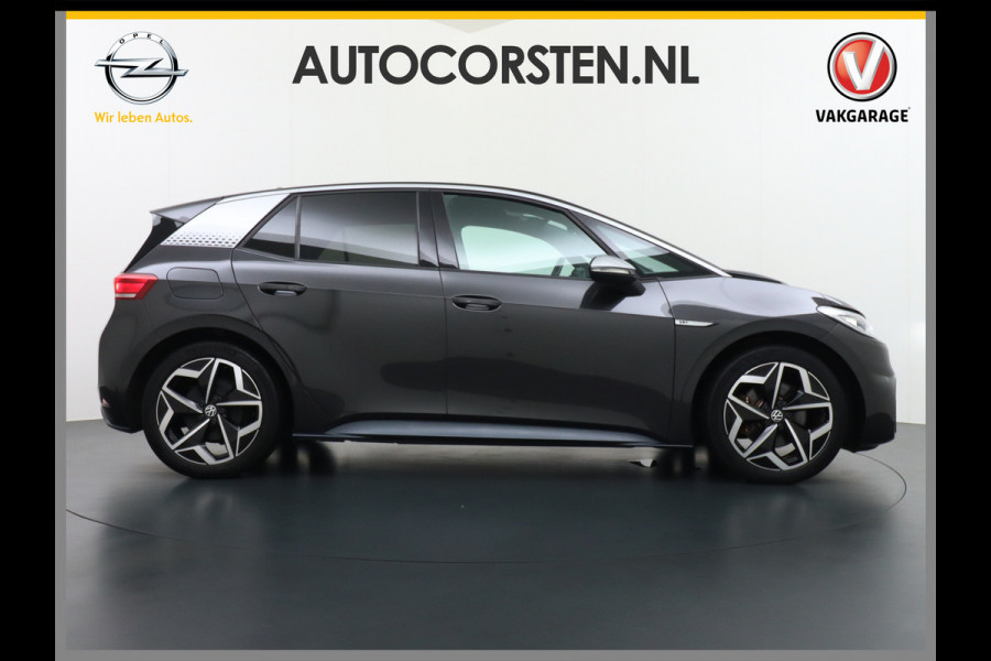 Volkswagen ID.3 58kWh 204PK 1st. First Plus Navi-Pro 19" Camera Trekhaak Apple Carplay Android Auto Matrix-LED Stoel-Stuurverwarming Adapt.Cruis Lmv Bluetooth Regensensor Rijstrooksensor Verkeersbord detectie Wifi Origineel Nederlandse Auto Nieuwprijs €43.675,-