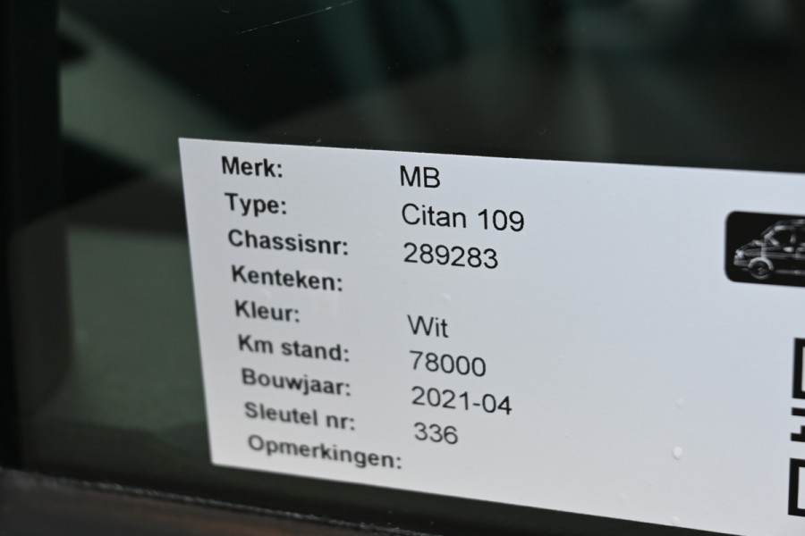 Mercedes-Benz Citan 109 CDI Lang 3 Zitplaatsen, Airco, Cruise control