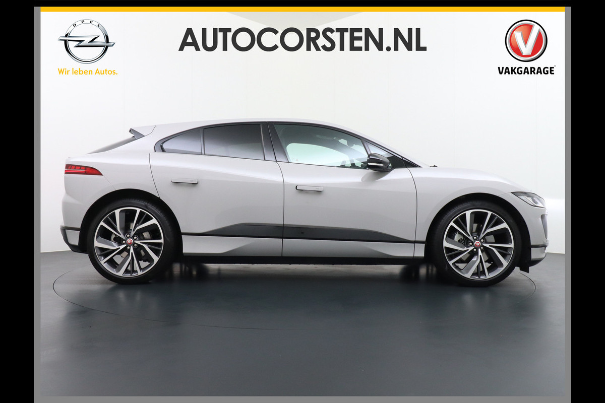 Jaguar I-PACE EV400 PK HSE Luchtvering Pano-Dak Matrix LED € 101K-nieuw! Lmv 22" Stoel- Leer+Elektr+Geheugen Apple Carplay Camera DAB Voicecom Meridian™ Surround 825Watt Dual-Ecc achter ! Driver-Assistance-Pack AEB DodehoekDetector ASR Hill-Hold Roll-Stability Control Verkeersborddetectie vermoeidheidsherkenning UitparkeerWaarsch. Orig. NLse auto 4,8sec 0-100 11KW laden thuis ! Snelladen tot 104kw DC 696Nm koppel ! 90kwh accu  Slechts 20.500 km.